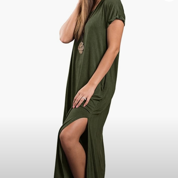 T- shirt dress/ V neck - Picture 2 of 3